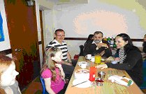Fr�hst�ck in der Jugendherberge