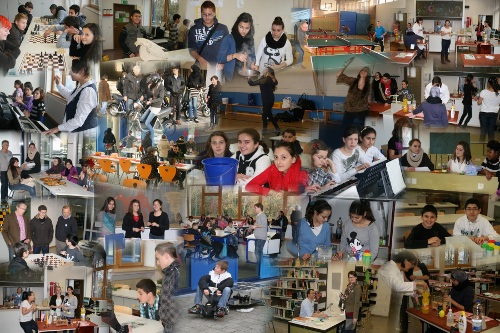 Einen guten Überblick über unsere Schule konnte man am Tag der offenen Tür gewinnen. Collage vom Tag der offenen Tür 2011