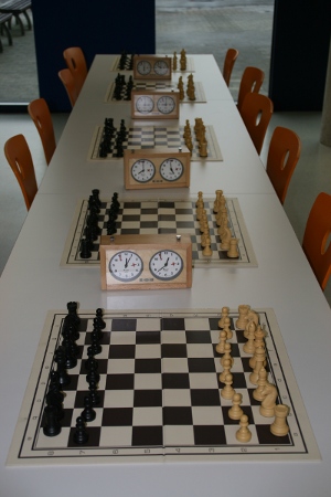Schachspielen der Sch&uuml;ler