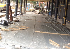 Mensa-Bauarbeiten Ende Februar 2011