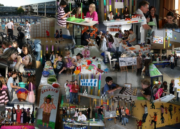 Die Collage vermittelt einen Eindruck von den vielf�ltigen Angeboten, die es auf dem Fest gab.